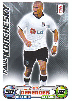 Paul Konchesky Fulham 2008/09 Topps Match Attax #113